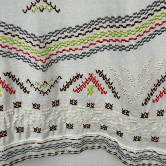 Johnny Was Open Front Cardigan XS Embroidery Southwestern Cotton Multicolor EUC - Picture 8 of 12